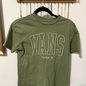 Vans Green Short Sleeve Tee with Logo